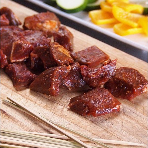 ポイント消化 竹串付き味付けビーフキューブ 150g グラスフェッドビーフ ケバブ 牛肉串