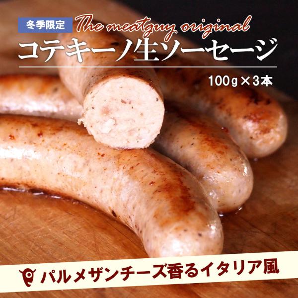 冬季限定！ポイント消化 手作り 生ソーセージ コテキーノソーセージ 3本 イタリア風