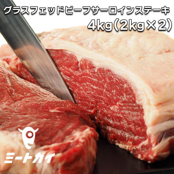 牛肉 サーロインステーキブロック肉 4kg（2kg×2）+ステーキスパイス セット BBQ バーベキュー グラスフェッドビーフ