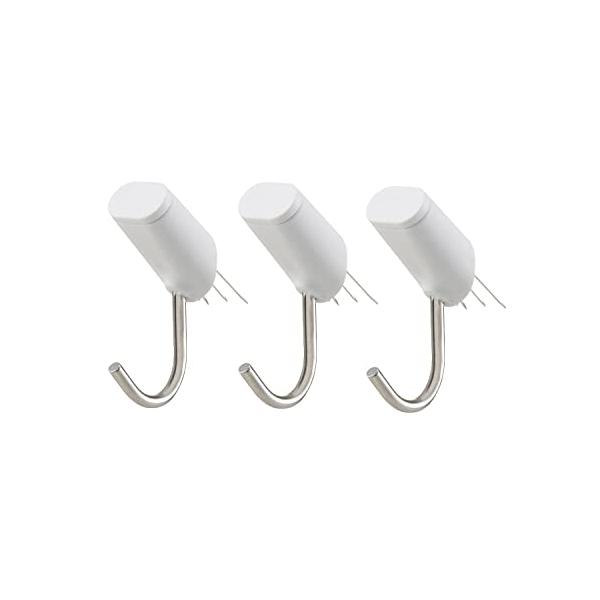 他サイト： レックLEC 穴の目立たない ピンフック 3個入 耐荷重 2kg ホワイトの商品画像