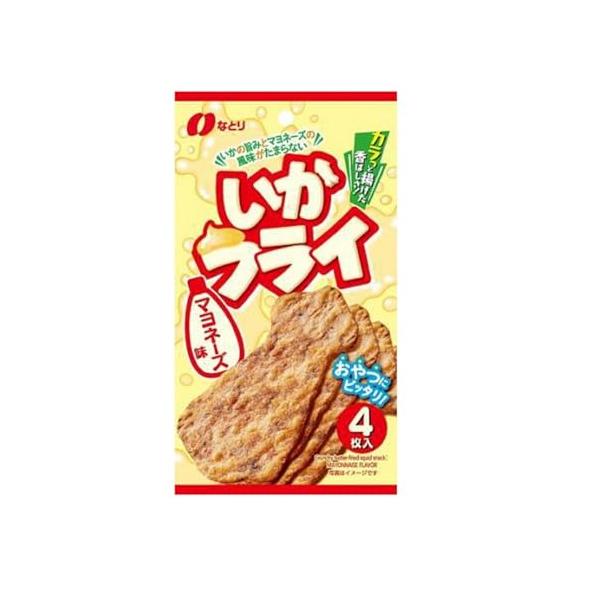 原材料：小麦粉国内製造、植物油、でん粉、パン粉乳成分・大豆を含む、いか魚介乾製品、マヨネーズシーズニング、砂糖、食塩、胚芽、植物性たん白、香辛料、酵母エキス、卵白、全卵粉末/調味料アミノ酸等、膨張剤、トレハロース、乳化剤、甘味料ステビア、カ...