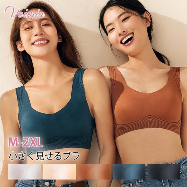Veimia 小さく見せるブラ　2枚セット VEIMIA小さく見せるブラ ナイトブラ 日中兼用 夜用ブラ 育乳