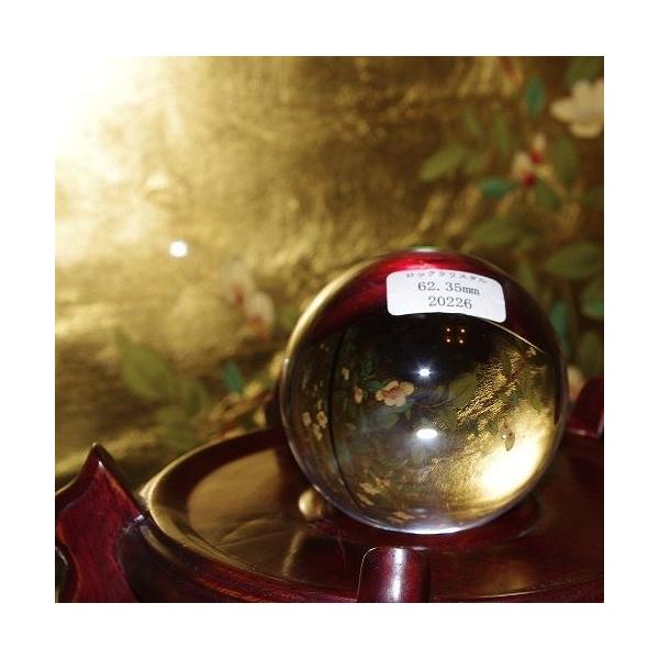 天然水晶無垢丸玉最高級甲府研磨水晶玉天然62.35mm 宝石鑑別書付水晶 