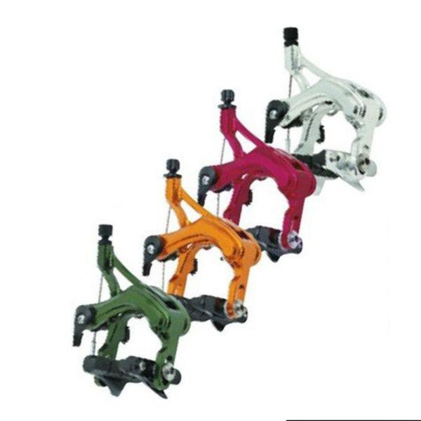 ディズナ　キャリパーブレーキ オレンジ ロードバイク Dixna CNCデュアルピボットブレーキ フロント オレンジ ディズナ