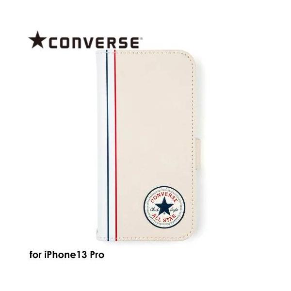 CONVERSE Uncle Patch&Stripes Book Type Case IVORY【13 Pro