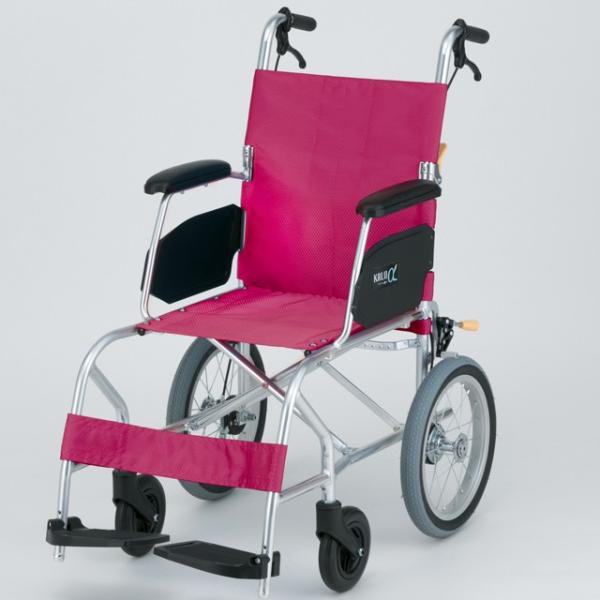 日進医療器  車椅子 自走 カルアルファ8赤 日進医療器 車椅子 自走 カルアルファ8赤