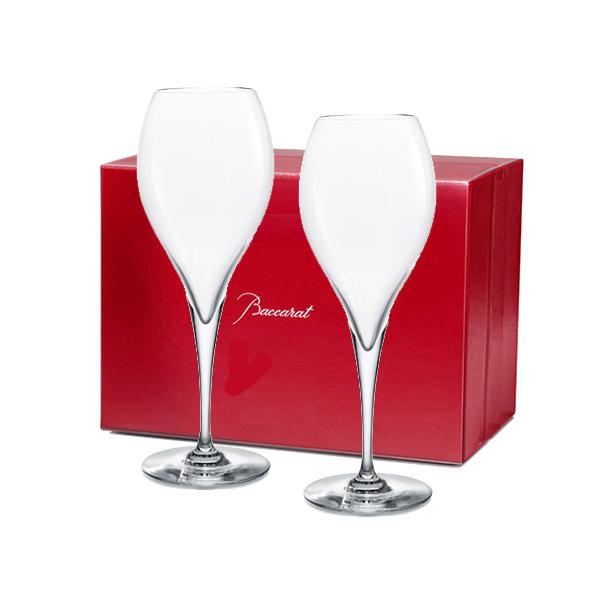 バカラ グラス ペア オノロジー  シャンパーニュ  スパークリングワイングラス  ペアセット 2100297  口径5.4cm 高さ20.7cm 容量280ml  バカラ バカラ赤箱ペア箱
