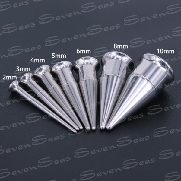 エキスパンダー イヤーロブ ダブルフレア 拡張器 サージカルステンレス 2mm 3mm 8g 10g 12g 金属アレルギー対応 テーパー 軟骨 ピアス ボディピアス