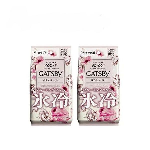 GATSBY 氷冷 ボディペーパー ブルーミングソルベ 30枚入り×2個セット ギャツビー スギ薬局限定 カラダ用 ボタニカル繊維100% メントール高配合