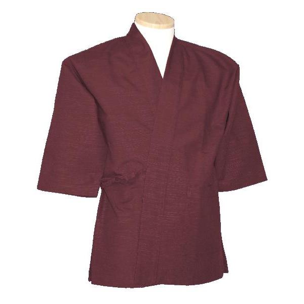 作務衣　上着　あずき　まとめ買い割引  サムエさむえ業務用作務衣通販男女兼用S〜LL日本製　