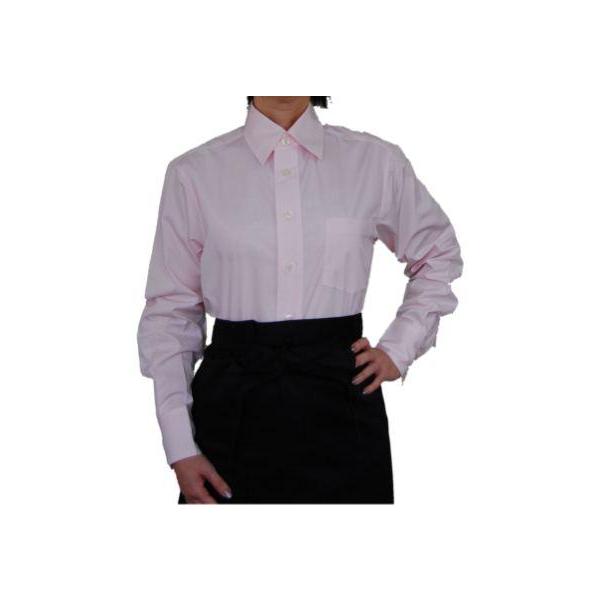レギュラーカラーシャツ長袖　男女兼用SS〜LL（C ピンク）サイズ欠けのため最終処分￥１１００　