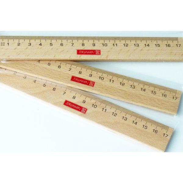 BRUNNEN ブルンネン 木製 定規 17cm Wooden Ruler おしゃれ ヨーロッパ ドイツ 文房具 文具 ナチュラル サステイナブル エシカル エコ 天然木 さし 可愛い