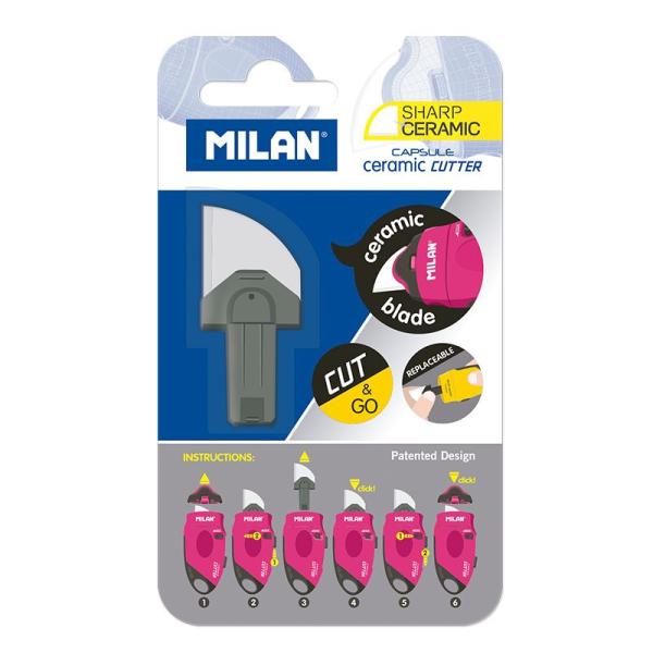 MILAN ミラン カプセル セラミック カッター 専用レフィル CAPSULE cutter カッター セラミック刃 レフィル おしゃれ 可愛い 文具 文房具 シンプル かわいい