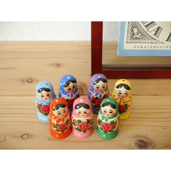 ロシア 水玉 マトリョーシカ 3ピース‐全5色 おしゃれ 雑貨 かわいい