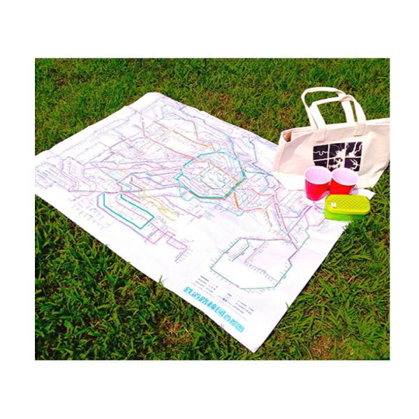 東京カートグラフィック 鉄道路線図 レジャーシート 首都圏 120×90cm おしゃれ 電車 駅 鉄道 プレゼント 日本製 ござ 敷物 可愛い 文具 文房具