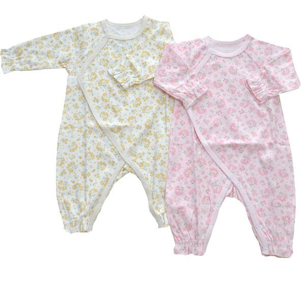 日本製ベビー服 秋冬花柄ニューカバーオール 女の子 0歳 1歳 新生児 ピンク 黄色 50cm60cm70cm 日本製ベビー専門店シンク ビー 通販 Yahoo ショッピング