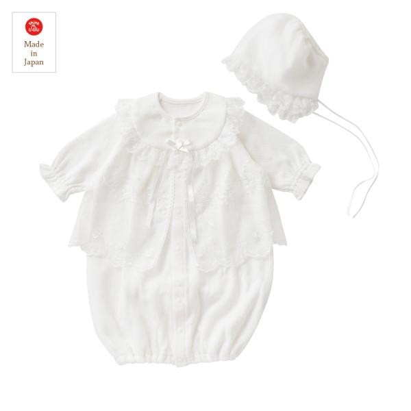 ●カラーホワイト●素材　接結ダイヤフェイスツーウェイオール本体　綿100％　オーガンジー部分　ポリエステル100％フード　表　ポリエステル100％　裏　綿100％●サイズ　50cm-70cm●日本製●秋冬向けのあったか素材です。・退院の時の...