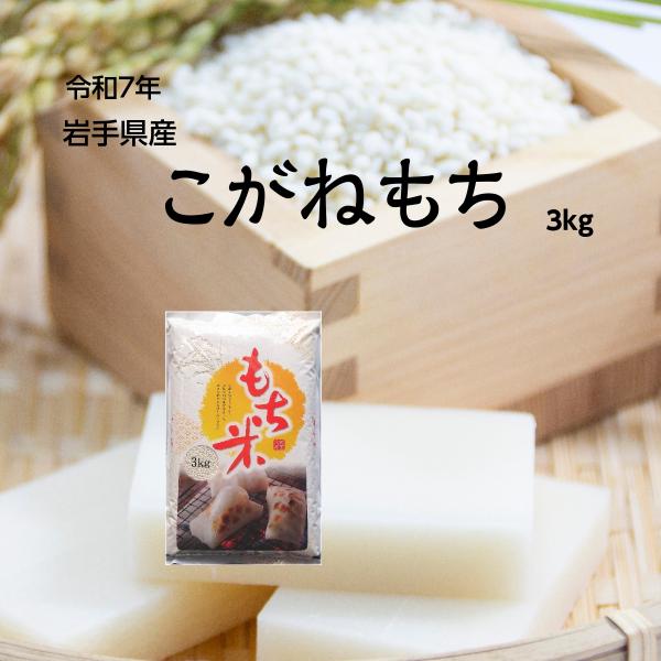 こがねもち 令和7年産 米 もち米 3kg 餅米 お米 送料無料 岩手県産 令
