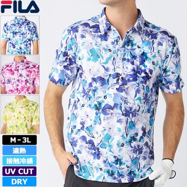 FILA GOLF 遮熱バーチカルメッシュタイポプリント半袖シャツ bk7 ゴルフ】FILA GOLF 半袖シャツ レディース|FILA（フィラ）公式