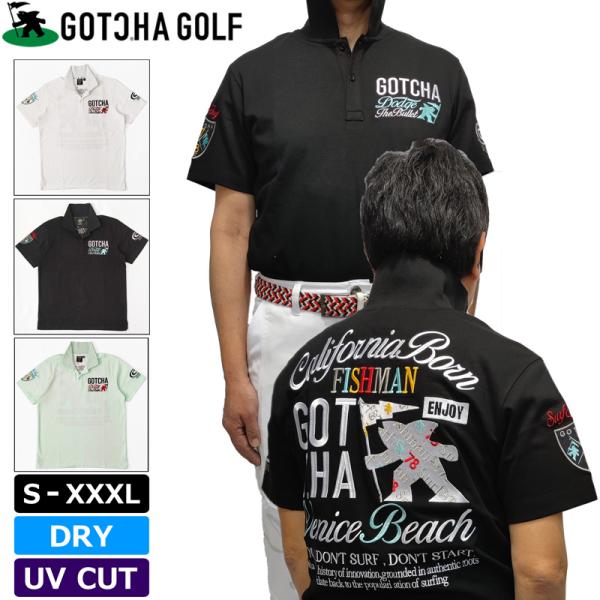 GOTCHA GOLF ガッチャゴルフ メンズ 吸汗速乾 半袖 ポロシャツ GOTCHA GOLF ガッチャゴルフ メンズ 吸汗速乾 半袖 ポロシャツ