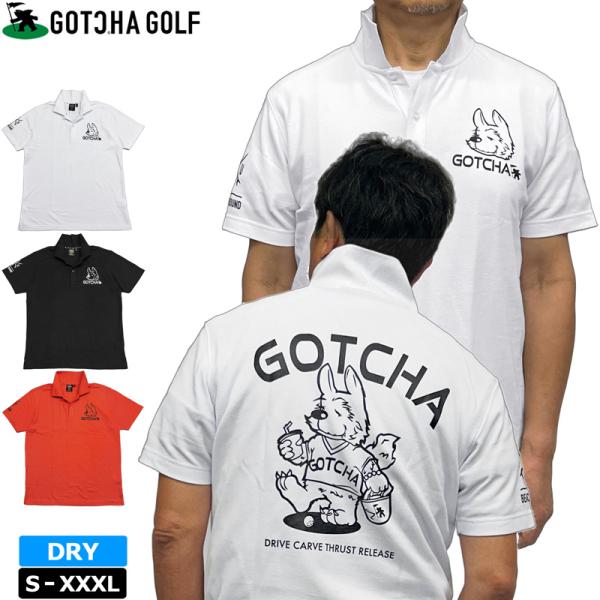 GOTCHA GOLF ガッチャゴルフ 2025 メンズ 半袖ポロシャツ 吸水速 GOTCHA GOLF ガッチャゴルフ 2025 メンズ 半袖ポロシャツ 吸水速