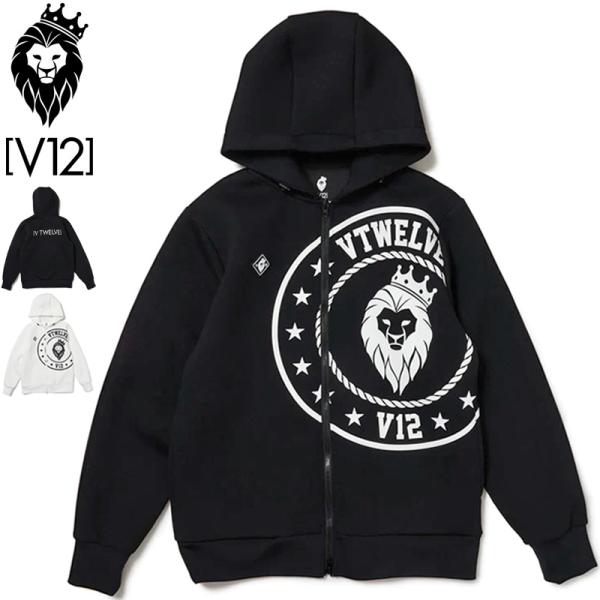 V12 ゴルフ メンズ フルジップ 長袖 パーカー CIRCLE LION PARKA V122220-SW02 ヴィ・トゥエルヴ 【新品】RCBR ゴルフウェア V12GOLF V12（ヴィ・トゥエルヴ） ゴルフ メンズ フルジップ 長袖 パーカー