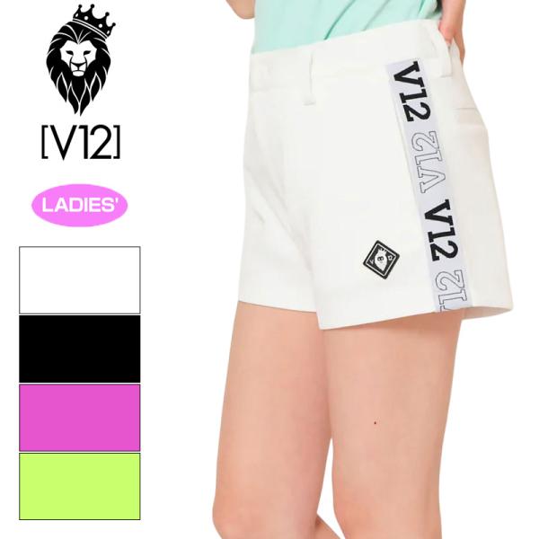 V12 ゴルフ レディース ショートパンツ SIDE TAPE SHORTS V12 ゴルフ レディース ショートパンツ SIDE TAPE SHORTS