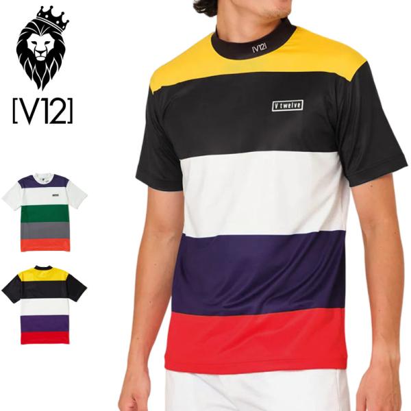 V12（ヴィ・トゥエルヴ） ゴルフ メンズ 半袖 モックネック シャツ