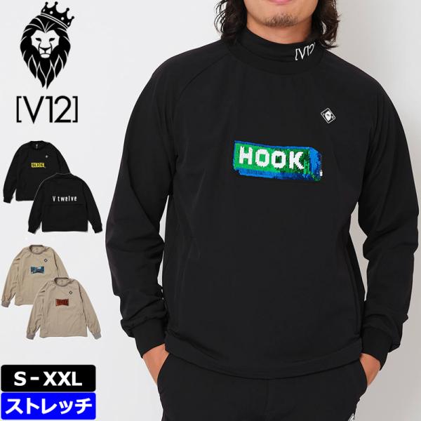 V12 ゴルフ 2024 メンズ プルオーバー ジャケット ストレッチ CHANGE  