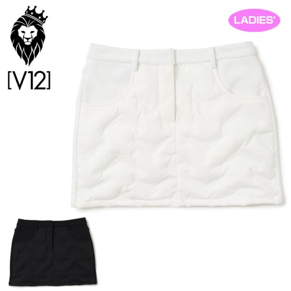 V12 ゴルフ レディース 中綿 スカート LX WARM SKIRT VLX2120-SK01 ヴィ・トゥエルヴ 防寒 【新品】QCBR ゴルフウェア レディスウェア スコート 無地 GOLF NOV3 V12（ヴィ・トゥエルヴ） ゴルフ レディース 中綿 スカート LX WARM