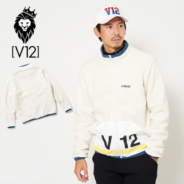 V12 ゴルフ ヴィ・トゥエルヴ レディース 長袖 ボア ジャケット V121920-JK09 FLEECE JKT WM 02/White 【新品】ZCBQ 秋 冬 ゴルフウェア トップス アウター V12Number ナンバー おしゃれ ブランド V12 GOLF V12（ヴィ・トゥエルヴ） ゴルフ メンズ 長袖 ボア ジャケット V121920