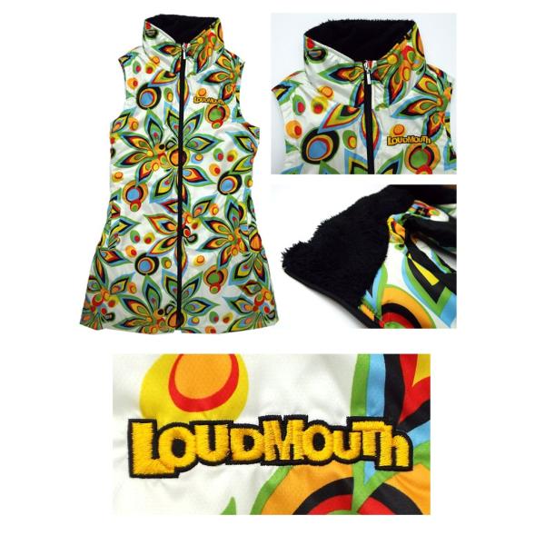 ラウドマウス ワンピース Loudmouth ゴルフ ワンピース 冬 ベスト 003 シャガデリックホワイト 新品 秋 冬 新品 日本規格 16fw アウター 派手 な Lmwrn 003 ラウドマウス専門店 Lm Style