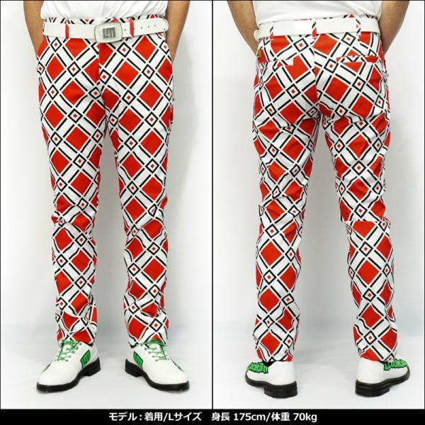 クーポン対象外の日本規格 ラウドマウス メンズ ロングパンツ Danger デンジャー 198 春夏 19ss Loudmouth ゴルフウェア 男性用 ボトムス 派手 派手な 柄 目立つ 個性的 無料発送の