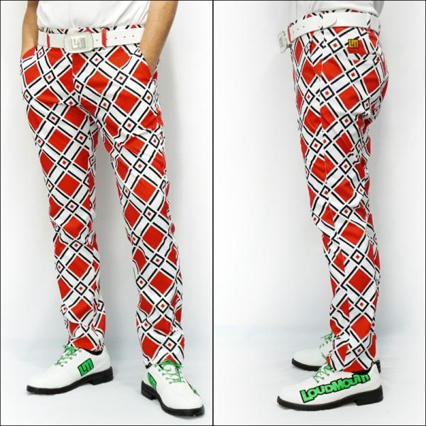 クーポン対象外の日本規格 ラウドマウス メンズ ロングパンツ Danger デンジャー 198 春夏 19ss Loudmouth ゴルフウェア 男性用 ボトムス 派手 派手な 柄 目立つ 個性的 無料発送の