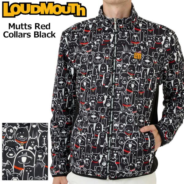サイズ：XL LOUD MOUTH ラウドマウス  ジップジャケット シャガデリック 総柄 ネイビー系 [240101495853] ゴルフウェア メンズ ストスト LOUDMOUTH ラウドマウス メンズ 中綿 ジャケット マッツレッド