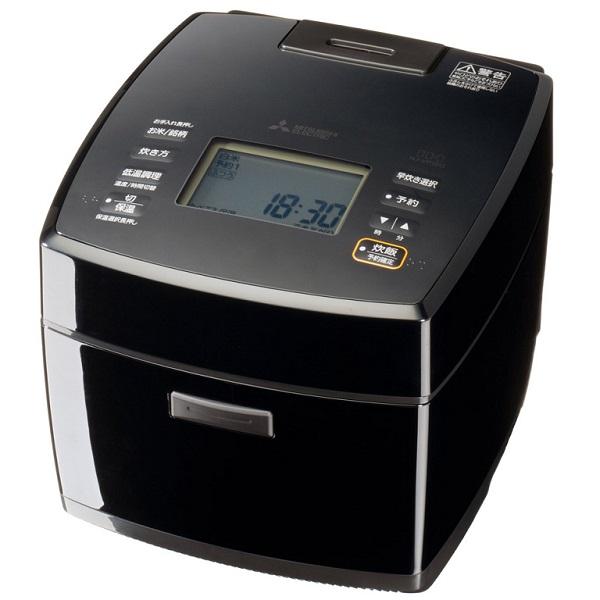 炭炊釜 三菱電機 IHジャー炊飯器 NJ-VP10G-B 5.5合炊き ダブル備長炭