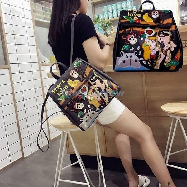 レディース リュックサック ハンドバッグ カジュアル 通勤 通学 お出掛け 女性 ファッション 収納 刺繍 高級感 派手 多機能 2way Three 4814dqohs スリーアロー 通販 Yahoo ショッピング