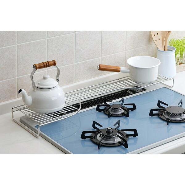 ホクリク総業（HOXO） ステンレス製コンロ奥ラック W78.5 右用 左用