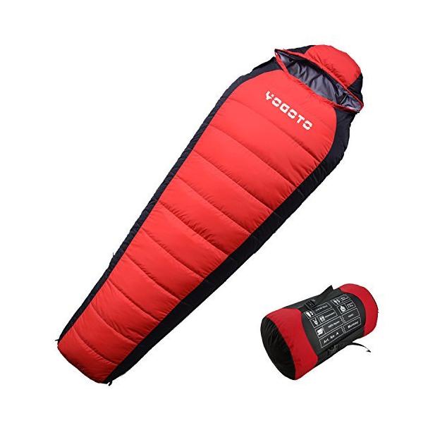 YOGOTO】 羽毛 寝袋 冬 シュラフ 連結 防寒 スリーピングバック