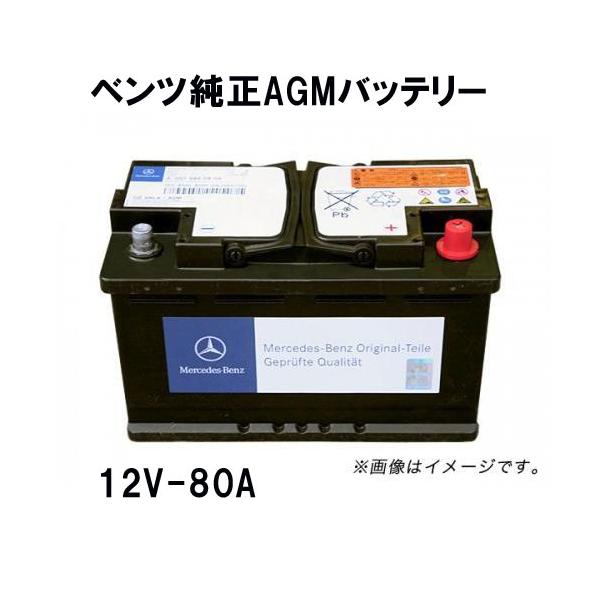 ベンツ純正AGMバッテリー Aクラス W177用 12V-80A 001982810828