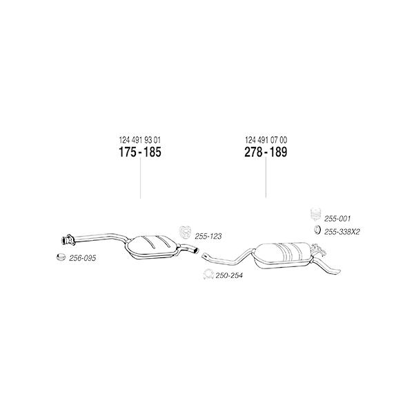 ARM BENZ xc ENX W124Z_ 200/200E/230E }t[p[c ݃S 1 255-338