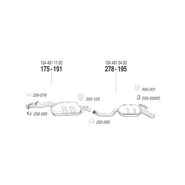 ARM BENZ xc ENX W124Z_ 260E/300E(12V)p }t[p[c ݂S 1 255-338