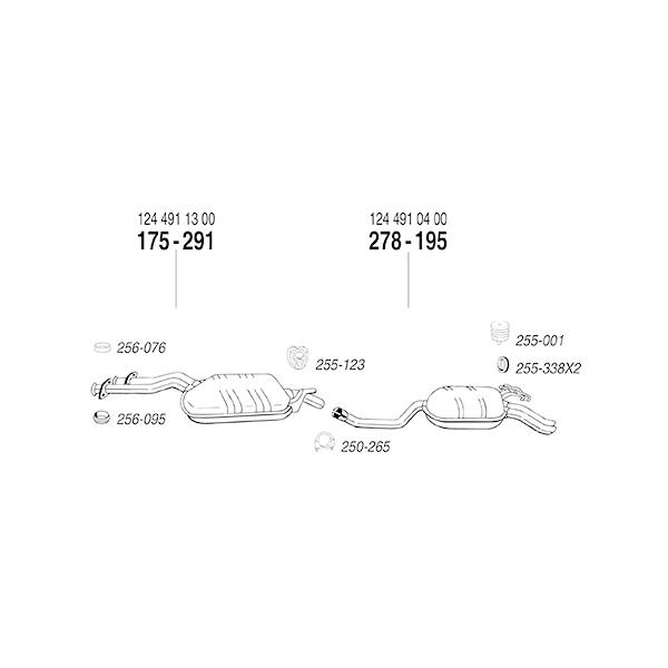 ARM BENZ xc ENX W124N[y 300CE(12V)p }t[p[c ݂S 1 255-338
