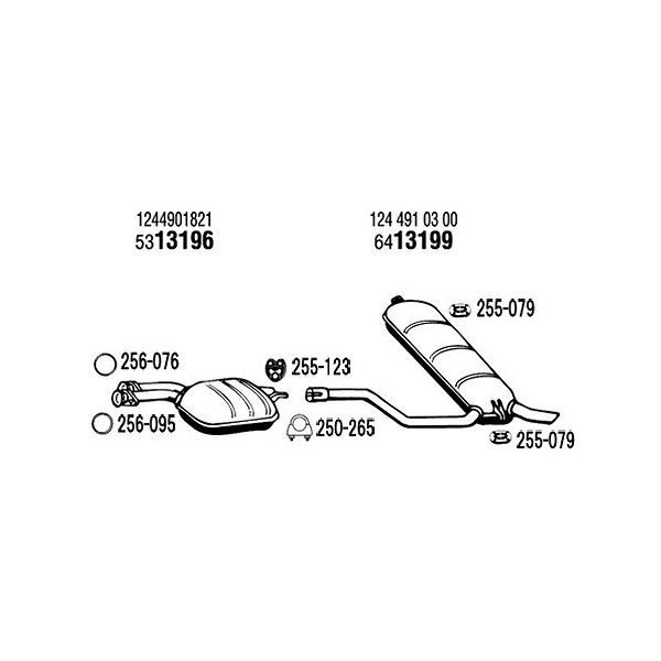 ARM BENZ xc ENX W124S 300TE(12V) }t[p[c KXPbg 1 256-076