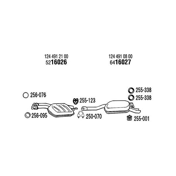 ARM BENZ xc ENX W124Z_ 300E(24V)/E280/E320p }t[p[c KXPbg 1 256-095