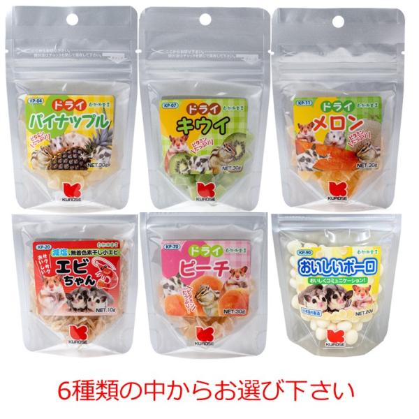 黒瀬ペットフード 自然派宣言 商品数1個 ドライパイナップル、ドライキウイ、ドライメロン、エビちゃん、ドライピーチ、おいしいボーロ　6種からお選び下さい