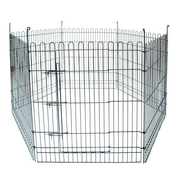 スチール製サークル 6面ブラックサークルL サイズ900mm×H1100mm×6面