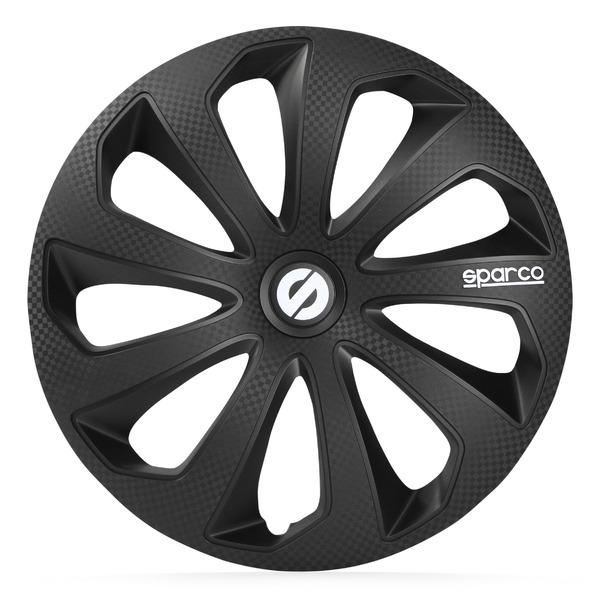 代引不可/SPARCO CORSA ホイールカバー 13インチ ブラック/カーボン
