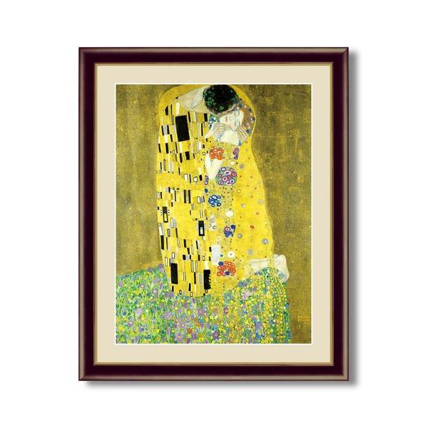 代引不可/〔 世界の名画 〕 世界的作家 クリムト 「接吻」 絵画