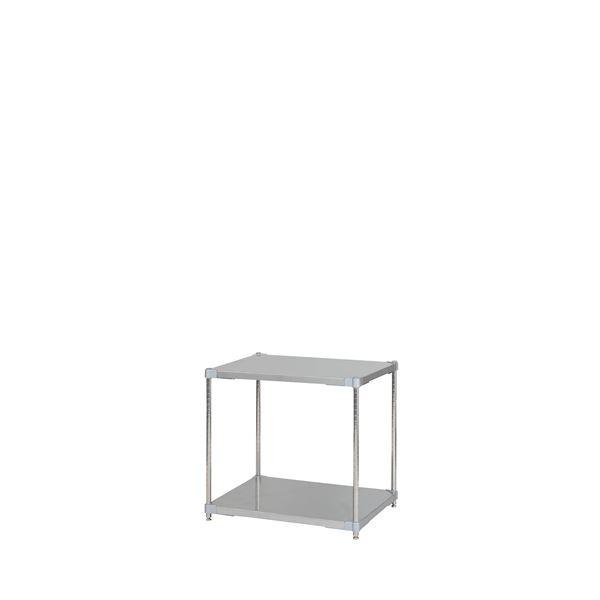 スチールラック・オープンシェルフ・収納　No.2　セット売りです 代引不可/ステンレス シェルフ 60×76cm 2段 H70cm 日本製 耐錆 耐薬性